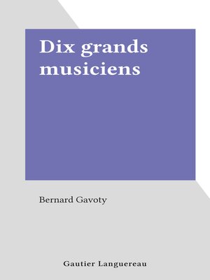 cover image of Dix grands musiciens